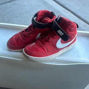 GS) Nike Court Borough Mid 2 Sneakers Red/White